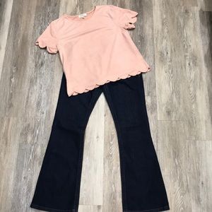 BKE jeans and suede top outfit